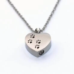 Mijn Assieraad - Ashanger - Hart - Dierenpootjes - Zilverkleurig - Hond - Kat