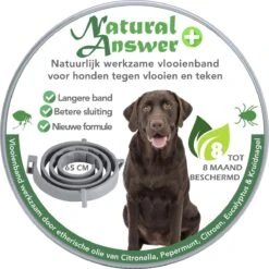 Teken- En Vlooienband Voor Honden PLUS - Natuurlijk Middel Tegen Vlooien En Teken - 100% Natuurlijk - 65 CM - Tot 8 Maand Werkzaam - Biologisch