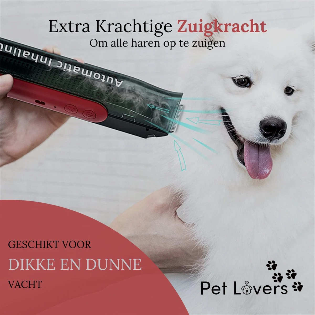 Pet Lovers - Hondentondeuse - Hondentondeuse - Automatische Inhalerende Haren - Dierentondeuse - Hondentrimmer - Hondentondeuse Dikke Vacht - Tondeuse Voor Honden - Hondentondeuse - Draadloos - 2 Opzetkammen - Honden En Katten Tondeuse 8 Pet Lovers - Hondentondeuse - Hondentondeuse - Automatische Inhalerende Haren - Dierentondeuse - Hondentrimmer - Hondentondeuse Dikke Vacht - Tondeuse Voor Honden - Hondentondeuse - Draadloos - 2 Opzetkammen - Honden En Katten Tondeuse - Afbeelding 6