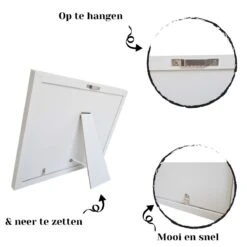 NOVOB® Fotolijst Met Inktafdruk - Pootafdruk Hond - Contactloos - Paw Print - Hondenspeelgoed - Afdruk Huisdier - Cadeau - 23.5 X 29 Cm | Wit -Huisdier Verkoop 1200x1200 1648