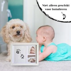 NOVOB® Fotolijst Met Inktafdruk - Pootafdruk Hond - Contactloos - Paw Print - Hondenspeelgoed - Afdruk Huisdier - Cadeau - 23.5 X 29 Cm | Wit -Huisdier Verkoop 1200x1200 1650