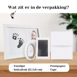 NOVOB® Fotolijst Met Inktafdruk - Pootafdruk Hond - Contactloos - Paw Print - Hondenspeelgoed - Afdruk Huisdier - Cadeau - 23.5 X 29 Cm | Wit -Huisdier Verkoop 1200x1200 1652