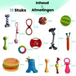 Petloverz – Honden Speelgoed Set – Honden Speeltjes – Knuffel - Speelgoed – Intelligentie – 15 Speeltjes -Huisdier Verkoop 1200x1200 1802