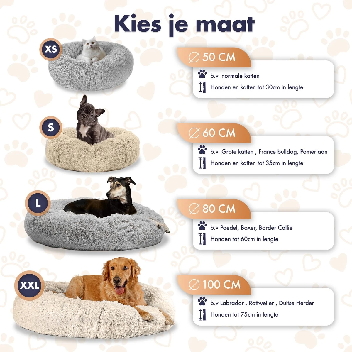 Pet Perfect Donut Hondenmand - 80cm - Fluffy Hondenkussen - Hondenbed - Créme/Bruin 10 Pet Perfect Donut Hondenmand - 80cm - Fluffy Hondenkussen - Hondenbed - Créme/Bruin - Afbeelding 8