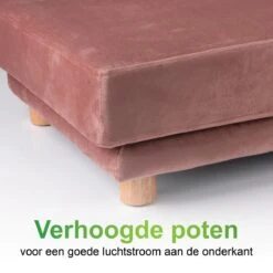 Maxxpro Katten- En Hondenbank - Roze - Verhoogd Met Houten Poten - Fluweel Materiaal - 90 X 44 X 34 CM - Huisdieren Tot 80 KG -Huisdier Verkoop 1200x1200 2061
