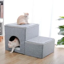 2-in-1 Hondenhuis & Hondentrap - Voor Binnen - Huisdieren Huisje - Hondenmand - Kattenmand - 67.5x40x37.5 Cm - Grijs 13 2-in-1 Hondenhuis & Hondentrap - Voor Binnen - Huisdieren Huisje - Hondenmand - Kattenmand - 67.5x40x37.5 Cm - Grijs -Huisdier Verkoop 1200x1200 2094