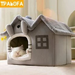 CAT Kattenmand Kattenhuis Maat M - Lekker Slapen Bed Hond Katten Huis Verwijderbare Kussen Ingesloten Pet Bed Voor Kat Kittens Puppy Pet Kat Accessoires -Huisdier Verkoop 1200x1200 2099