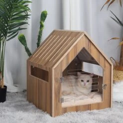 Hondenbench Van Hout - Inclusief Foam Hondenbed - M - 49x49x59cm -Huisdier Verkoop 1200x1200 2184