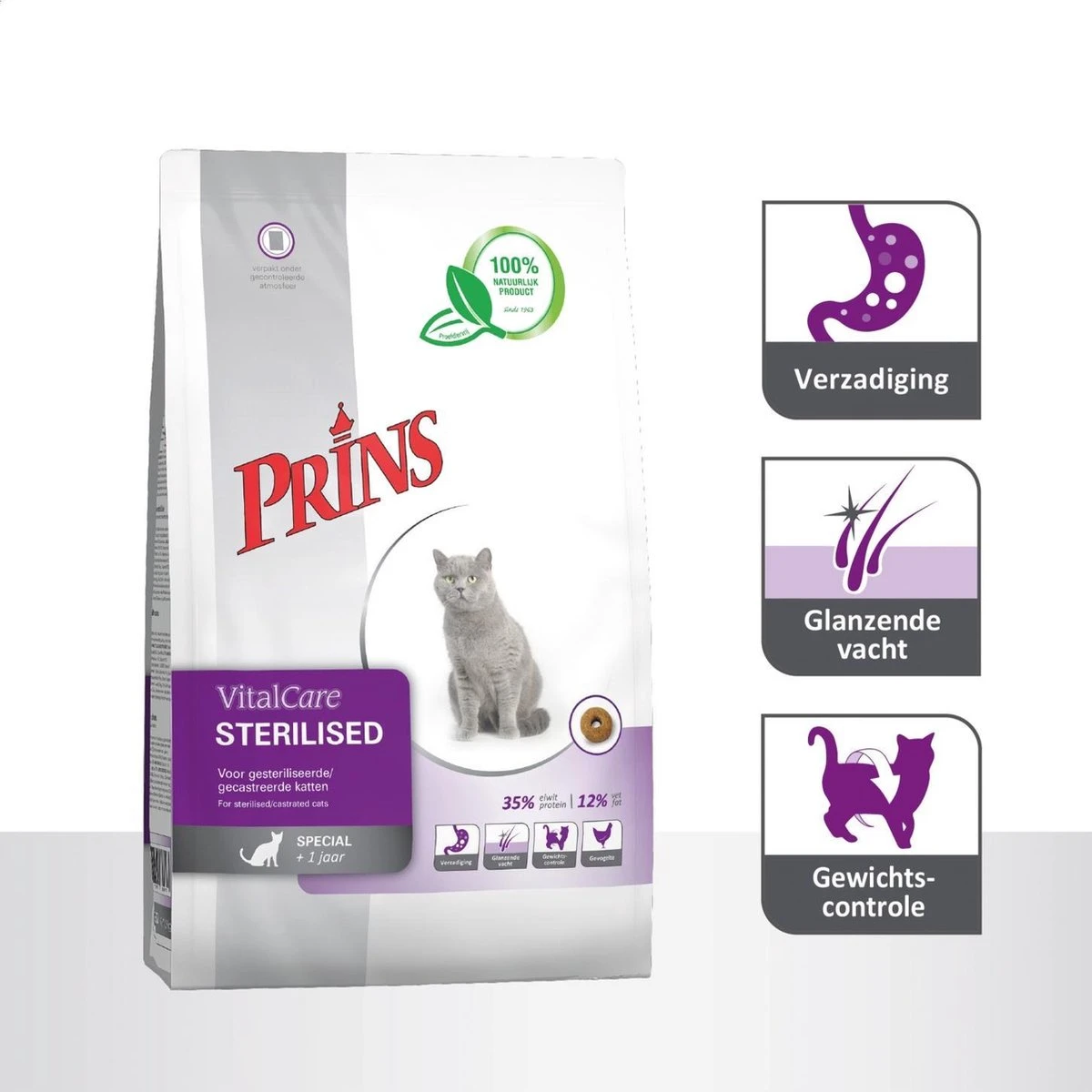 Prins Vital Care Kat Adult Sterilised - Kattenvoer - 1.5 Kg 12 Prins Vital Care Kat Adult Sterilised - Kattenvoer - 1.5 Kg - Afbeelding 10