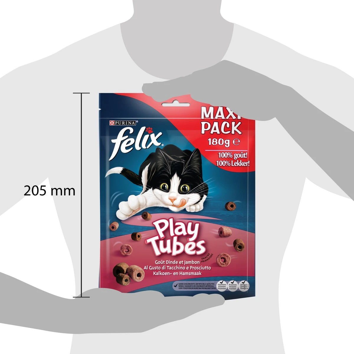 Felix PlayTubes - Kattensnacks Kalkoen & Ham - 5 X 180g 7 Felix PlayTubes - Kattensnacks Kalkoen & Ham - 5 X 180g - Afbeelding 5