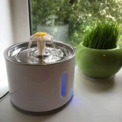 Merkloos Drinkfontein Voor Hond En Kat - RVS Waterbak - Dieren Drinkbak - Vers Water Fontein - Drinkfontein Katten- 3 Standen - 2.4 Liter - Incl. 1 Koolstoffilter -Huisdier Verkoop 1200x1200 2368