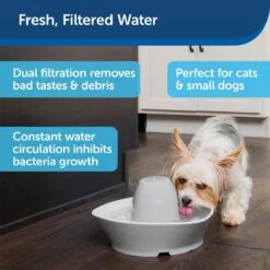 PetSafe® Streamside Ceramic Pet Fountain - Keramische Drinkfontein Voor Katten En Kleine Honden - Water Borrelt Zacht Over De Toren - Door Het Design Van Alle Kanten Bereikbaar - 1,8 Liter - PetSafe Streamside -Huisdier Verkoop 1200x1200 2389