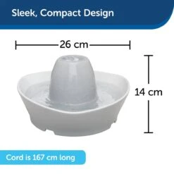 PetSafe® Streamside Ceramic Pet Fountain - Keramische Drinkfontein Voor Katten En Kleine Honden - Water Borrelt Zacht Over De Toren - Door Het Design Van Alle Kanten Bereikbaar - 1,8 Liter - PetSafe Streamside -Huisdier Verkoop 1200x1200 2393