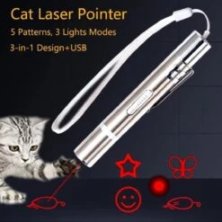 Laserpen - Oplaadbaar Met USB - Rode Laser - RVS Zilver - UV - Zaklamp - LED - Kat - Katten Speeltjes - Kattenspeelgoed - 7 Verschillende Standen -Huisdier Verkoop 1200x1200 2533