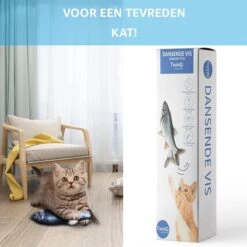 TwinQ Dansende Vis - Bewegende Vis Met Kattenkruid - Kattenspeeltjes - USB Oplaadbaar - Speelgoed Voor Katten - Incl. Kattenlampje -Huisdier Verkoop 1200x1200 2563