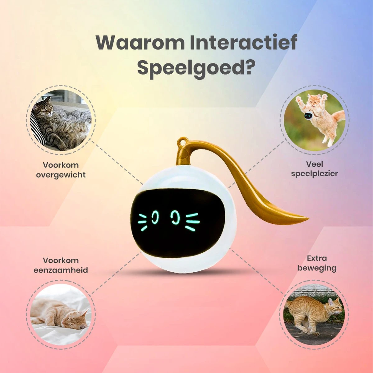 Otiume Slimme Katten Speeltje - Interactieve Zelf Rollende Bal Voor Katten - Kattenspeeltjes -Speelgoed Voor Dieren - USB Oplaadbaar 8 Otiume Slimme Katten Speeltje - Interactieve Zelf Rollende Bal Voor Katten - Kattenspeeltjes -Speelgoed Voor Dieren - USB Oplaadbaar - Afbeelding 6