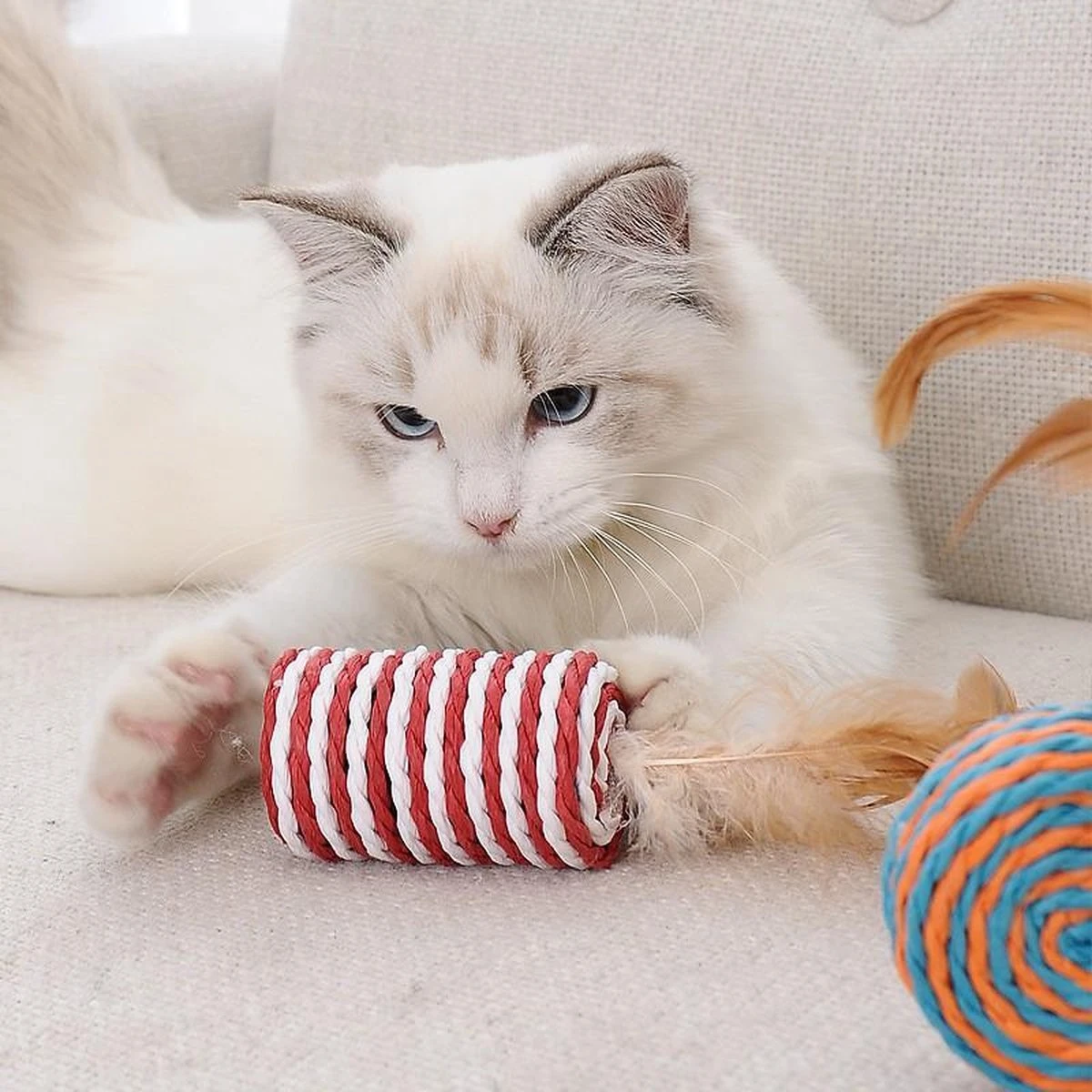 GIZMO Luxe Kattenspeeltjes Set - 7 Speeltjes - Interactieve Kattenhengel, Kattenspeelgoed & Speelmuisjes - Kitten Speeltjes 7 GIZMO Luxe Kattenspeeltjes Set - 7 Speeltjes - Interactieve Kattenhengel, Kattenspeelgoed & Speelmuisjes - Kitten Speeltjes - Afbeelding 5