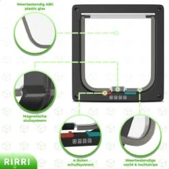 Rirri Kattenluik Met Tunnel - 4 Vergrendelingsstanden - Weersbestendig - Binnen En Buiten - Maat M - Zwart - 19 X 20 Cm -Huisdier Verkoop 1200x1200 2675