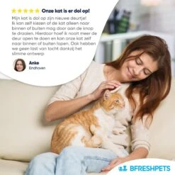 BFreshPets Kattenluik + Massageborstel - Met Tunnel - 4 Vergrendelingsstanden - Weersbestendig - Maat L - Zwart - 27 X 24 Cm -Huisdier Verkoop 1200x1200 2680