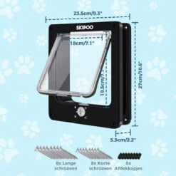 Skipoo Kattenluik Met Tunnel - Weerbestendig - Grote Kat - 4 Vergrendelingsstanden - Zwart -Huisdier Verkoop 1200x1200 2683