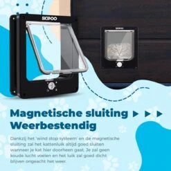 Skipoo Kattenluik Met Tunnel - Weerbestendig - Grote Kat - 4 Vergrendelingsstanden - Zwart -Huisdier Verkoop 1200x1200 2684