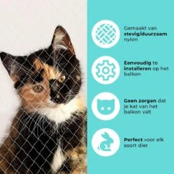 Kattennet Premium - 600 X 300 CM - Kattennet Voor Balkon - Transparant - Balkon Net - Makkelijk Te Monteren 17 Kattennet Premium - 600 X 300 CM - Kattennet Voor Balkon - Transparant - Balkon Net - Makkelijk Te Monteren -Huisdier Verkoop 1200x1200 2745