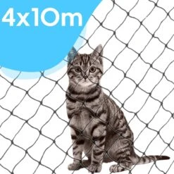 Kattennet Voor Balkon 4 X 10 M - Kattennet - Katten Gaas - Zwart -Huisdier Verkoop 1200x1200 2747