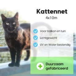 Kattennet Voor Balkon 4 X 10 M - Kattennet - Katten Gaas - Zwart -Huisdier Verkoop 1200x1200 2748