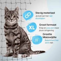 Kattennet Voor Balkon 4 X 10 M - Kattennet - Katten Gaas - Zwart -Huisdier Verkoop 1200x1200 2749