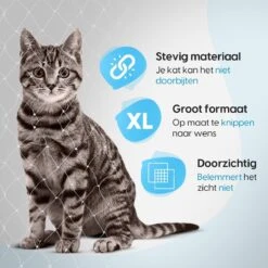 Kattennet Voor Balkon 4x10 Meter - Katten Gaas - Kattennet Balkon - Katten Net - Transparant -Huisdier Verkoop 1200x1200 2754