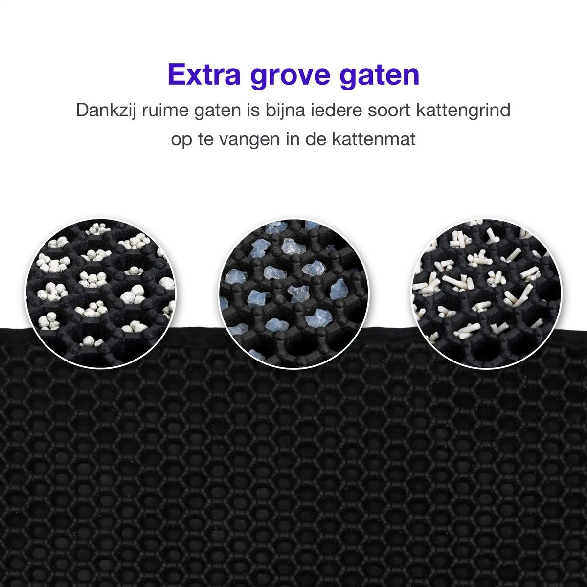 SIMU Lifestyle - Kattenbakmat - Grit Opvanger - Dubbele Laag - Waterdicht - Zwart - 50x40 Cm 5 SIMU Lifestyle - Kattenbakmat - Grit Opvanger - Dubbele Laag - Waterdicht - Zwart - 50x40 Cm - Afbeelding 3