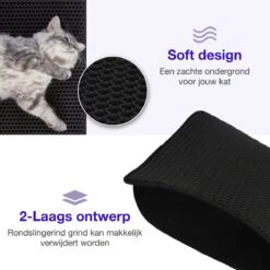 SIMU Lifestyle - Kattenbakmat - Grit Opvanger - Dubbele Laag - Waterdicht - Zwart - 50x40 Cm 19 SIMU Lifestyle - Kattenbakmat - Grit Opvanger - Dubbele Laag - Waterdicht - Zwart - 50x40 Cm -Huisdier Verkoop 1200x1200 2799
