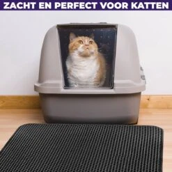 Kattenbakmat - Schoonloopmat - Katten Grit Opvanger - Kattenbakvulling - Waterdicht - Dubbele Laag - Honingraat - 40 X 50 Cm - Zwart -Huisdier Verkoop 1200x1200 2810
