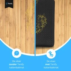 Tenify Kattenbakmat + Extra Kattenbak Schepje - 40 X 50 Cm - Waterdicht - Dubbele Laag - Honingraatstructuur - Uitloopmat - Mat -Huisdier Verkoop 1200x1200 2828