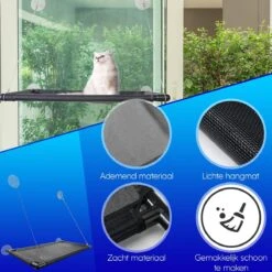 Kattenhangmat - Hangmat Kat- Kattenhangmat Raam – Kattenbed - Kattenhangmand - Kattenkussen -Huisdier Verkoop 1200x1200 2927