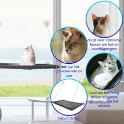 Kattenhangmat - Hangmat Kat- Kattenhangmat Raam – Kattenbed - Kattenhangmand - Kattenkussen -Huisdier Verkoop 1200x1200 2929