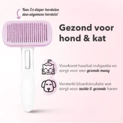 Lubadoo® - Kattenborstel - Hondenborstel - Kattenkam - Kattenhaar - Hondenhaar - Huisdierhaar Verwijderaar - Haarverwijderaar Voor Huisdieren - Langharig - Kortharig - Roze -Huisdier Verkoop 1200x1200 297