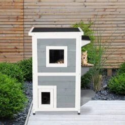 Relaxdays Kattenhuis Buiten - Groot Kattenhok Binnen - Hoog Kattenmeubel Grijs Hout - Tuin 20 Relaxdays Kattenhuis Buiten - Groot Kattenhok Binnen - Hoog Kattenmeubel Grijs Hout - Tuin -Huisdier Verkoop 1200x1200 3002
