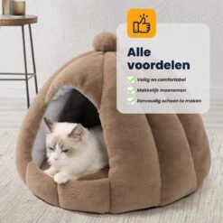 MIRO Katten Huis - Kattenhuizen - Kattenhok - Kattenmand - Dierenhuis - Extra Zacht - Bruin 23 MIRO Katten Huis - Kattenhuizen - Kattenhok - Kattenmand - Dierenhuis - Extra Zacht - Bruin -Huisdier Verkoop 1200x1200 3019