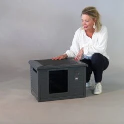 RHRQuality Kattenhuis Voor Binnen En Buiten Kattenhok Villa De Luxe Grijs 15 RHRQuality Kattenhuis Voor Binnen En Buiten Kattenhok Villa De Luxe Grijs -Huisdier Verkoop 1200x1200 3021