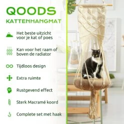 Qoods Kattenhangmat Macramé - Hangende Kattenmand Raam Of Radiator - Kattenbed - Poezenmand 11 Qoods Kattenhangmat Macramé - Hangende Kattenmand Raam Of Radiator - Kattenbed - Poezenmand -Huisdier Verkoop 1200x1200 3033