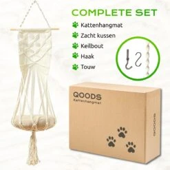Qoods Kattenhangmat Macramé - Hangende Kattenmand Raam Of Radiator - Kattenbed - Poezenmand 16 Qoods Kattenhangmat Macramé - Hangende Kattenmand Raam Of Radiator - Kattenbed - Poezenmand -Huisdier Verkoop 1200x1200 3038