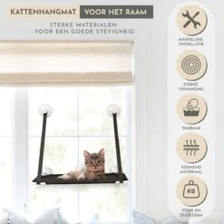 TACTIV PETS® Kattenhangmat | Hangmat Kat | Kattenhangmat Raam | Kattenmand -Huisdier Verkoop 1200x1200 3044
