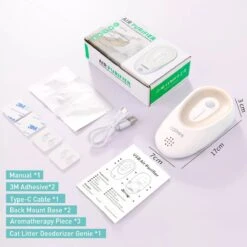 DVL Products Cornmi Kattengeurverwijderaar - Kattenbak Geurverdrijver - Met Ozon & Aromatherapie - Oplaadbaar En Infraroodsensor - Nachtlicht Optie - Duurzaam - Ledverlichting - Honden & Katten Geurverdrijver -Huisdier Verkoop 1200x1200 3085