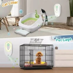 DVL Products Cornmi Kattengeurverwijderaar - Kattenbak Geurverdrijver - Met Ozon & Aromatherapie - Oplaadbaar En Infraroodsensor - Nachtlicht Optie - Duurzaam - Ledverlichting - Honden & Katten Geurverdrijver -Huisdier Verkoop 1200x1200 3086