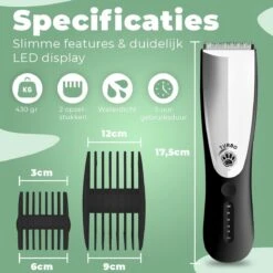 Essential Goods Professionele Hondentondeuse – Hondentrimmer - Draadloos – Opzet Kammen – Dik/Dunne Vacht - Honden/Katten - Zwart/Zilver 19 Essential Goods Professionele Hondentondeuse – Hondentrimmer - Draadloos – Opzet Kammen – Dik/Dunne Vacht - Honden/Katten - Zwart/Zilver -Huisdier Verkoop 1200x1200 311