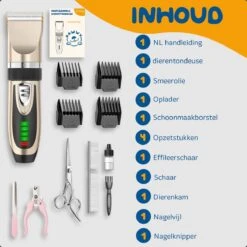 Pawwy Dieren Tondeuse Set Draadloos Voor Honden En Katten – Voor Dikke Vacht - Hondentondeuse – Hondentrimmer - Scheerapparaat - Goud -Huisdier Verkoop 1200x1200 350