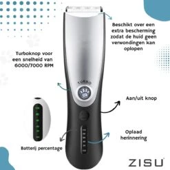 Hondentondeuse - Hondentrimmer - Dieren Tondeuse - Draadloos - 4 Opzetkammen - INCLUSIEF SNACKJE - Zwart 15 Hondentondeuse - Hondentrimmer - Dieren Tondeuse - Draadloos - 4 Opzetkammen - INCLUSIEF SNACKJE - Zwart -Huisdier Verkoop 1200x1200 360