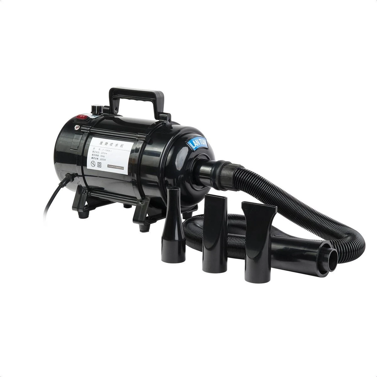 Hondenföhn/Waterblazer - Verstelbare Vermogen Standen (500W Tot 2400W) En Verstelbare Temperatuur - Zwart 3 Hondenföhn/Waterblazer - Verstelbare Vermogen Standen (500W Tot 2400W) En Verstelbare Temperatuur - Zwart