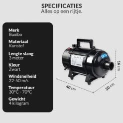 Hondenföhn/Waterblazer - Verstelbare Vermogen Standen (500W Tot 2400W) En Verstelbare Temperatuur - Zwart 16 Hondenföhn/Waterblazer - Verstelbare Vermogen Standen (500W Tot 2400W) En Verstelbare Temperatuur - Zwart -Huisdier Verkoop 1200x1200 430